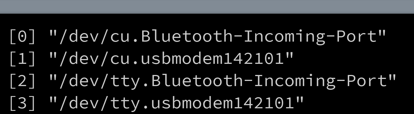 The Processing sketch console displays this if the sketch cannot figure out which port to use.